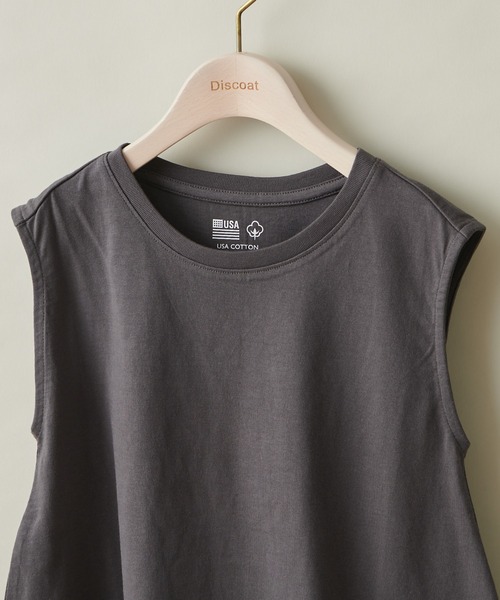 DISCOAT（ディスコート）の「【キッズ】USAコットンAラインプルオーバー（Tシャツ/カットソー・キッズ・チャコールグレー/ライム/オレンジ/モカ・120/130/140）」の6枚目の写真