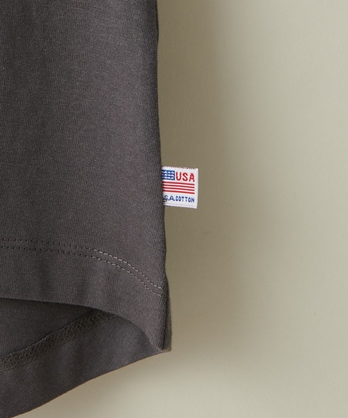 DISCOAT（ディスコート）の「【キッズ】USAコットンAラインプルオーバー（Tシャツ/カットソー・キッズ・チャコールグレー/ライム/オレンジ/モカ・120/130/140）」の9枚目の写真