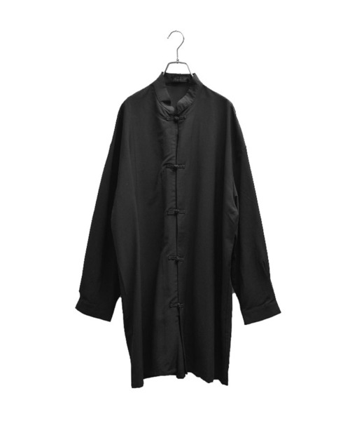 MinoriTY（マイノリティ）の「メンズ長袖ビッグシルエットノーカラーチャイナシャツ（シャツ/ブラウス・メンズ・ブラック/ブルーグレー・M/L）」の7枚目の写真