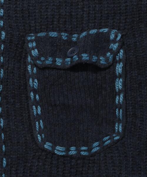 PHINGERIN（フィンガリン）の「【別注】＜PHINGERIN (フィンガリン）＞ PG1 KNIT/ニット（ブルゾン・メンズ・ネイビー/ブラック・LARGE/SMALL/MEDIUM）」の11枚目の写真