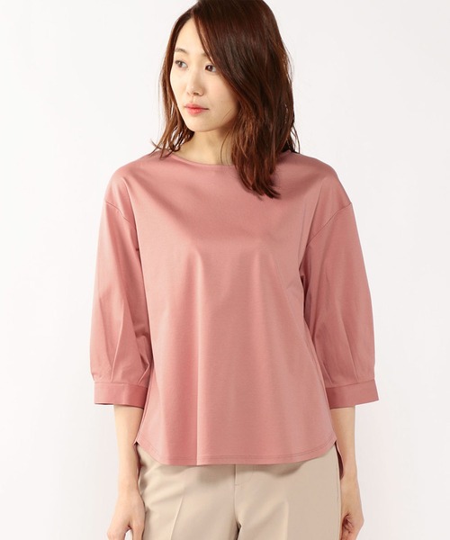A/C DESIGN BY ALPHA CUBIC(エーシーデザインバイアルファキュービック)の「クーラータッチ袖カフスTシャツ(Tシャツ/カットソー・レディース・ネイビー/ライトグレー/ピンク・L/M/LL)」の3枚目の写真