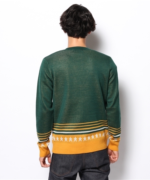 HYSTERIC GLAMOUR（ヒステリックグラマー）の「SPARK GIRL UNIVERSUTYジャガ-ド CD（カーディガン/ボレロ・メンズ・グリーン/ネイビー/ブラック・MEDIUM/SMALL/LARGE）」の6枚目の写真