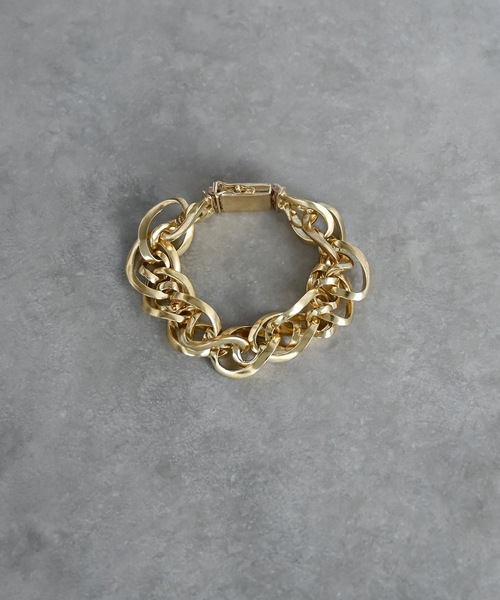 Editors Draw（エディターズドロー）の「ブラス ミックスチェーンブレスレット（ブレスレット・レディース・シルバー/ゴールド・ONE SIZE）」の6枚目の写真