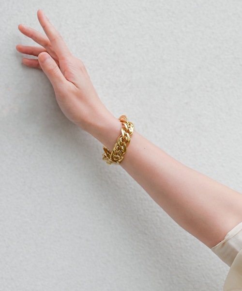 Editors Draw（エディターズドロー）の「ブラス ミックスチェーンブレスレット（ブレスレット・レディース・シルバー/ゴールド・ONE SIZE）」の7枚目の写真