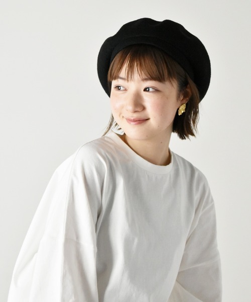 casita(RETRO GIRL)（カシータ）の「サーモベレー（ハンチング/ベレー帽・レディース・ベージュ/ブラック/グリーン/ブラウン・FREE）」の2枚目の写真