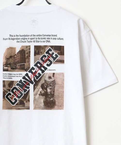 CONVERSE(コンバース)の「CONVERSE/コンバース フロント/バックプリント シューズ フォト グラフィック Tシャツ(Tシャツ/カットソー・メンズ・ホワイト/ブラック/グリーン/ホワイト系その他・LL/M/L)」の3枚目の写真