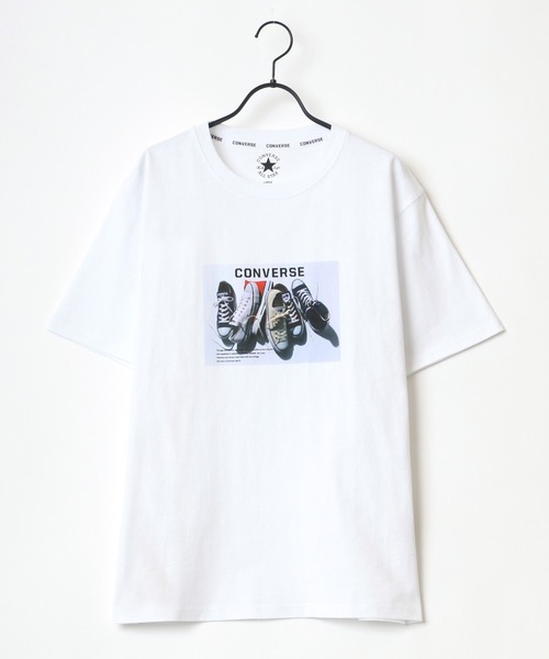 CONVERSE(コンバース)の「CONVERSE/コンバース フロント/バックプリント シューズ フォト グラフィック Tシャツ(Tシャツ/カットソー・メンズ・ホワイト/ブラック/グリーン/ホワイト系その他・LL/M/L)」の14枚目の写真