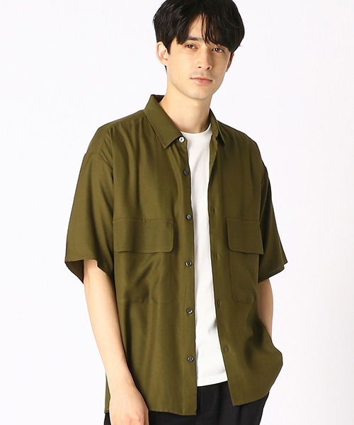 COMME CA ISM(コムサイズム)の「ダブルポケット ワークシャツ(シャツ/ブラウス・メンズ・ベージュ/ブラウン/カーキ・SMALL/MEDIUM/LARGE)」の3枚目の写真