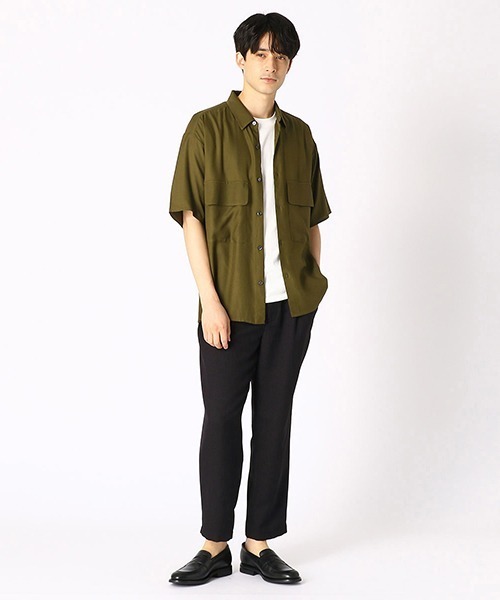 COMME CA ISM(コムサイズム)の「ダブルポケット ワークシャツ(シャツ/ブラウス・メンズ・ベージュ/ブラウン/カーキ・SMALL/MEDIUM/LARGE)」の4枚目の写真
