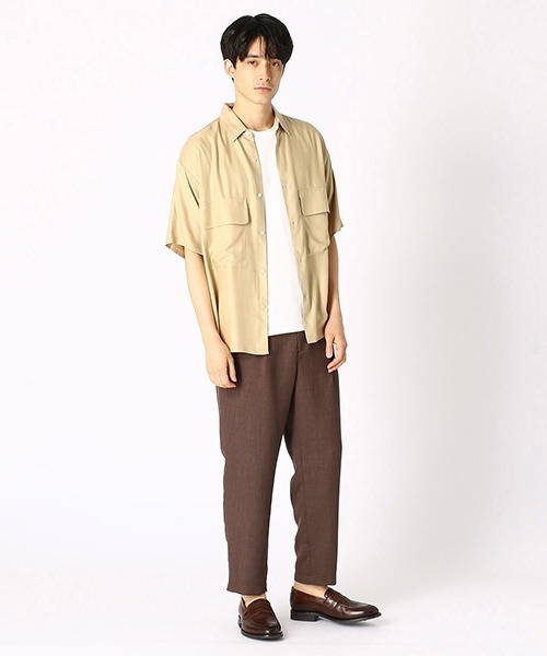 COMME CA ISM(コムサイズム)の「ダブルポケット ワークシャツ(シャツ/ブラウス・メンズ・ベージュ/ブラウン/カーキ・SMALL/MEDIUM/LARGE)」の6枚目の写真