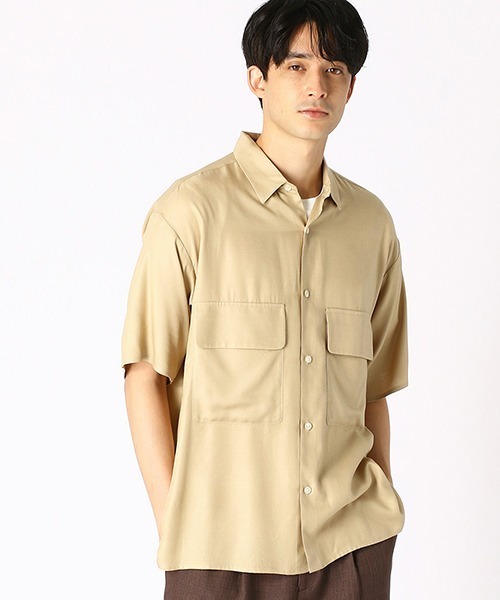 COMME CA ISM(コムサイズム)の「ダブルポケット ワークシャツ(シャツ/ブラウス・メンズ・ベージュ/ブラウン/カーキ・SMALL/MEDIUM/LARGE)」の7枚目の写真