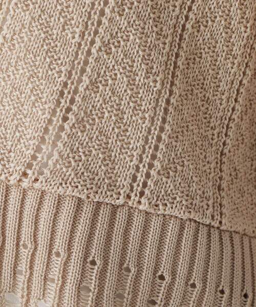 pink adobe（ピンクアドベ）の「◆【M-L/SET】【洗える】透かし編みビスチェ＋Tシャツセット（その他トップス・レディース・ブラック/アイボリー/ブラウン系/黄緑系・40/38）」の7枚目の写真