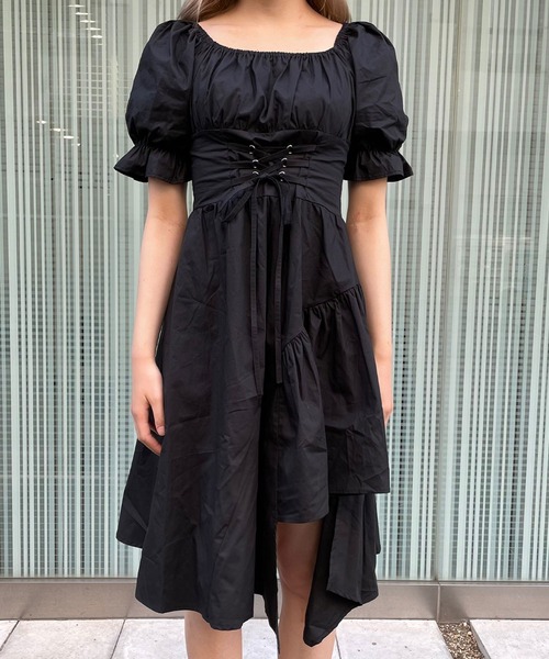 titty&Co. PETIT(ティティアンドコープティ)の「【titty&Co.PETIT】イレヘムスピンドルワンピース(ワンピース・レディース・オフホワイト/ブラック・SMALL/MEDIUM)」の5枚目の写真