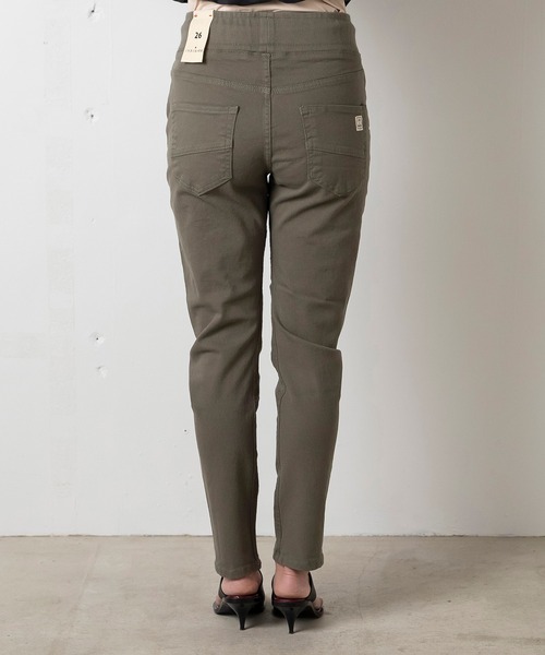 INDIMARK】ウエストリブ3Dテーパードパンツ（デニムパンツ）｜EUCLAID