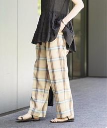 Li/E/R/Pu チェック2タックパンツ◆