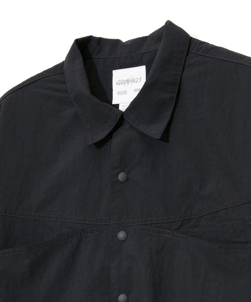 Gramicci（グラミチ）の「GRAMICCI/グラミチ　SHELL CAMP SHIRTS（シャツ/ブラウス・メンズ・ブラック/オリーブ・MEDIUM/LARGE）」の3枚目の写真