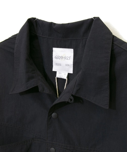 Gramicci（グラミチ）の「GRAMICCI/グラミチ　SHELL CAMP SHIRTS（シャツ/ブラウス・メンズ・ブラック/オリーブ・MEDIUM/LARGE）」の5枚目の写真