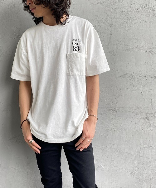 Manhattan Portage（マンハッタンポーテージ）の「[MANHATTAN PORTAGE/マンハッタンポーテージ] バックプリント ポケットTシャツ（Tシャツ/カットソー・レディース・ホワイト/ベージュ・M/L）」の7枚目の写真