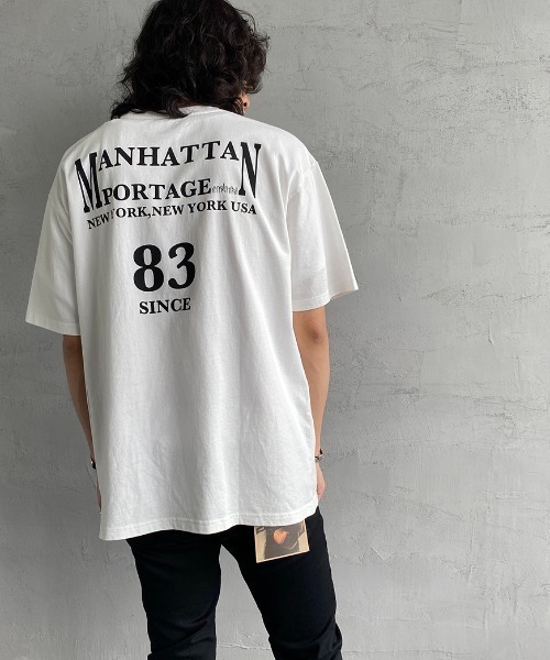 Manhattan Portage（マンハッタンポーテージ）の「[MANHATTAN PORTAGE/マンハッタンポーテージ] バックプリント ポケットTシャツ（Tシャツ/カットソー・レディース・ホワイト/ベージュ・M/L）」の9枚目の写真