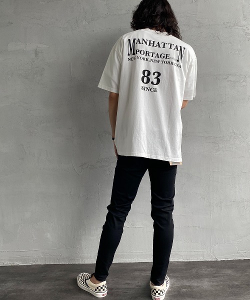 Manhattan Portage（マンハッタンポーテージ）の「[MANHATTAN PORTAGE/マンハッタンポーテージ] バックプリント ポケットTシャツ（Tシャツ/カットソー・レディース・ホワイト/ベージュ・M/L）」の12枚目の写真