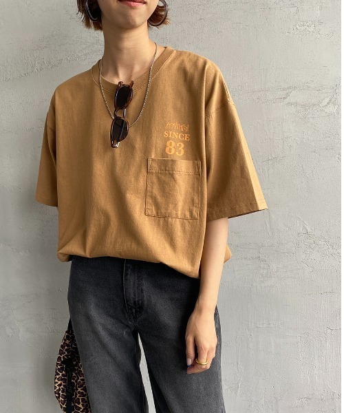 Manhattan Portage（マンハッタンポーテージ）の「[MANHATTAN PORTAGE/マンハッタンポーテージ] バックプリント ポケットTシャツ（Tシャツ/カットソー・レディース・ホワイト/ベージュ・M/L）」の13枚目の写真