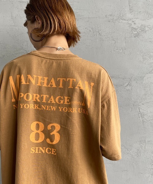 Manhattan Portage（マンハッタンポーテージ）の「[MANHATTAN PORTAGE/マンハッタンポーテージ] バックプリント ポケットTシャツ（Tシャツ/カットソー・レディース・ホワイト/ベージュ・M/L）」の20枚目の写真
