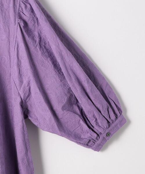 green label relaxing(グリーンレーベルリラクシング)の「エンブロイダリー ボリューム スリーブ ブラウス(シャツ/ブラウス・レディース・パープル/オフホワイト/ダークグレー・FREE)」の8枚目の写真