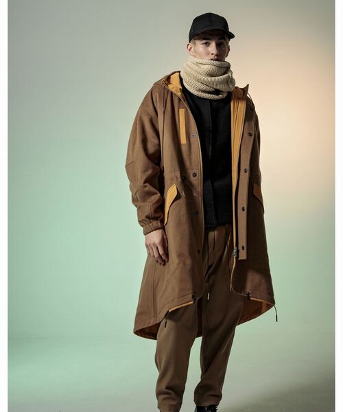 C DIEM（カルペディエム）の「C DIEM/カルペディエム/WOOL-Ny REVERSIBLE MODS モッズコート(MSO-21013)（モッズコート・メンズ・ブラック/ベージュ/キャメル・MEDIUM/LARGE/SMALL）」の8枚目の写真