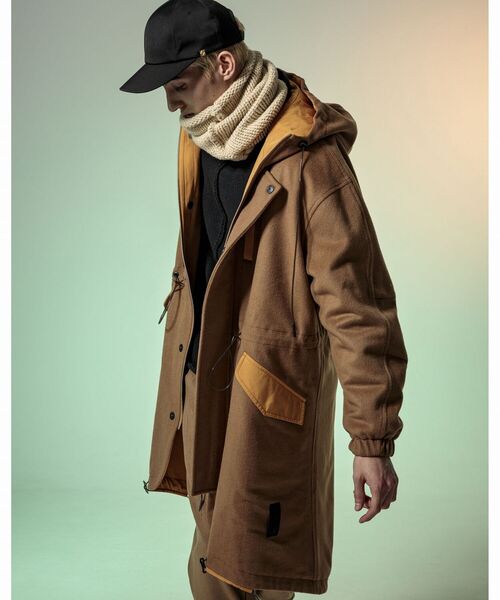 C DIEM（カルペディエム）の「C DIEM/カルペディエム/WOOL-Ny REVERSIBLE MODS モッズコート(MSO-21013)（モッズコート・メンズ・ブラック/ベージュ/キャメル・MEDIUM/LARGE/SMALL）」の9枚目の写真