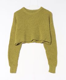 ☆ もっちり肌触り。ショート丈ニットプルオーバー
