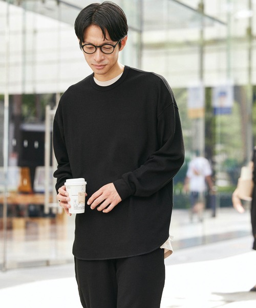 Loungewear tokyo(ラウンジウェアトウキョウ)の「ワッフル リラクシング ルームウェア 長袖カットソー×イージーパンツ ワンマイルウェア(ルームウェア/パジャマ・メンズ・ネイビー/ナチュラル/チャコールグレー/ブラック/ダークブラウン/杢グレー/グレイッシュベージュ・L/M/XL/S)」の18枚目の写真