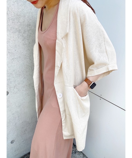 JUMELLE(ジュメロ)の「クロスラフワンピース(ワンピース・レディース・ピンク/ベージュ/ブラウン・FREE)」の11枚目の写真