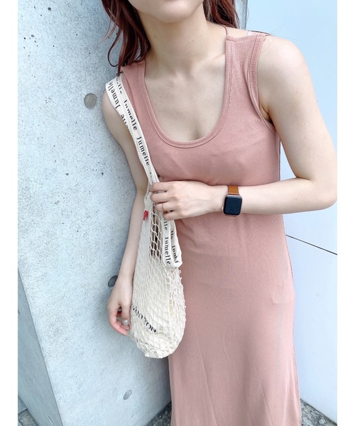 JUMELLE(ジュメロ)の「クロスラフワンピース(ワンピース・レディース・ピンク/ベージュ/ブラウン・FREE)」の12枚目の写真