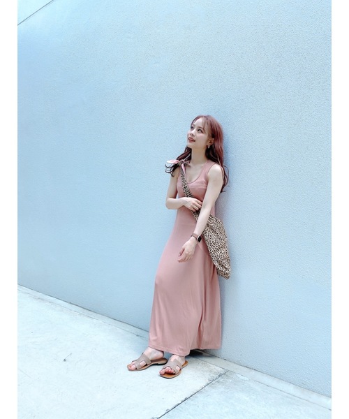 JUMELLE(ジュメロ)の「クロスラフワンピース(ワンピース・レディース・ピンク/ベージュ/ブラウン・FREE)」の22枚目の写真