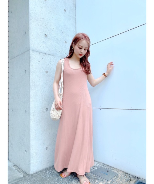 JUMELLE(ジュメロ)の「クロスラフワンピース(ワンピース・レディース・ピンク/ベージュ/ブラウン・FREE)」の6枚目の写真