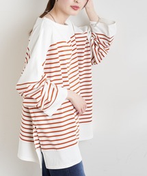 CIAOPANIC TYPY | パネルボーダーワイドスリーブTEE(Tシャツ/カットソー)