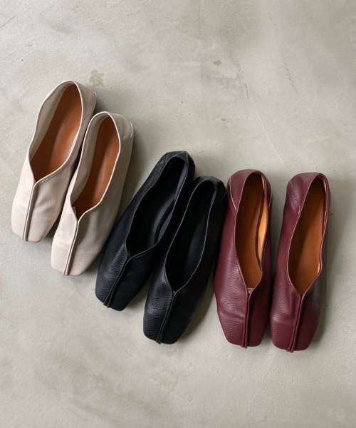 Aunt Marie's(アントマリーズ)の「パイピングフラットシューズ(バレエシューズ・レディース・ブラック/アイボリー/ボルドー/モカ・S/M/L/SMALL/MEDIUM/LARGE)」の18枚目の写真