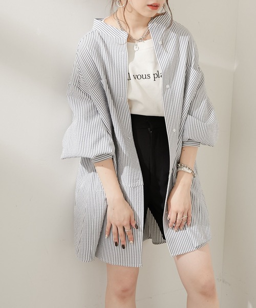 Chico（チコ）の「バックロゴショート丈ダメージT（Tシャツ/カットソー・レディース・ホワイト/ブラック/ブラウン/ベージュ・FREE）」の12枚目の写真