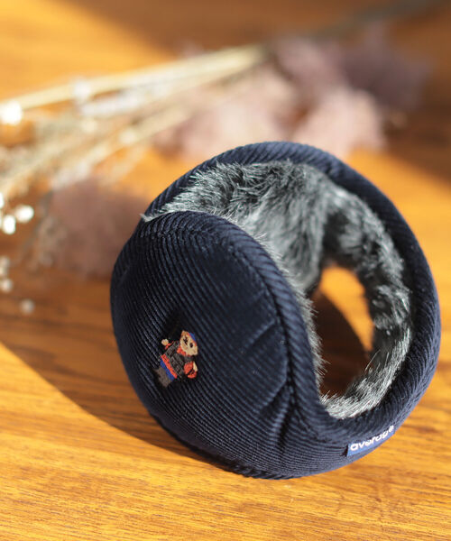 BEAMS（ビームス）の「AVERAGE × BEAMS / 別注 Corduroy Fish Bear Ear Muffler（イヤーマフ・メンズ・ブラウン/ネイビー/ブラック・ONE SIZE）」の3枚目の写真