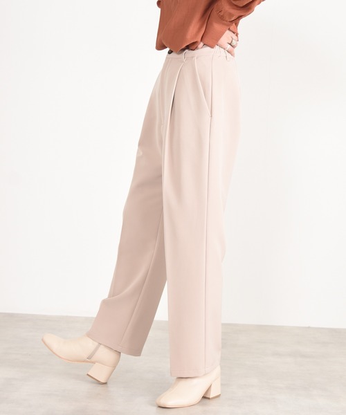 w closet（ダブルクローゼット）の「ハイウエストスラックスパンツ（スラックス・レディース・ブルーグレー/チャコール/ベージュ・マルチサイズ）」の6枚目の写真