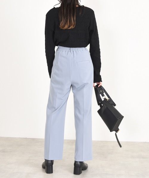 w closet（ダブルクローゼット）の「ハイウエストスラックスパンツ（スラックス・レディース・ブルーグレー/チャコール/ベージュ・マルチサイズ）」の17枚目の写真