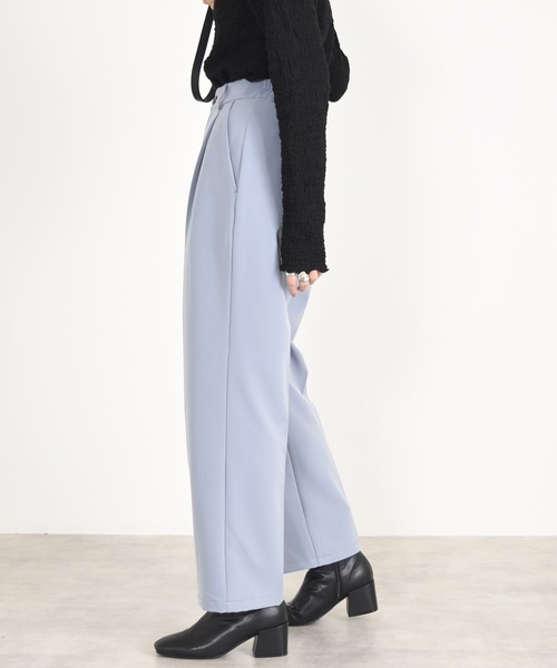 w closet（ダブルクローゼット）の「ハイウエストスラックスパンツ（スラックス・レディース・ブルーグレー/チャコール/ベージュ・マルチサイズ）」の18枚目の写真