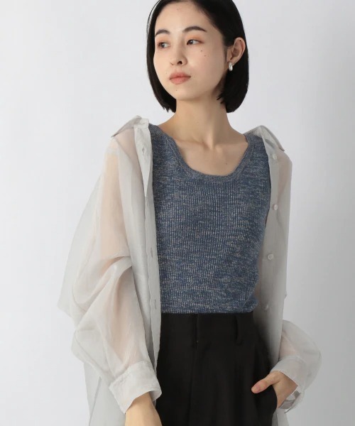 LOWRYS FARM（ローリーズファーム）の「ＭＩＸニットタンク　218218（タンクトップ・レディース・ベージュ/ブラック/ブルー/カーキ・FREE）」の4枚目の写真