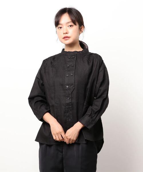D*g*y(ディージーワイ)の「∴【 D*g*y / ディージーワイ 】リネンオックス ダブルボタン ブラウス D8399 DEC(シャツ/ブラウス・レディース・ブラック/ホワイト/ナチュラル・M/L)」の16枚目の写真