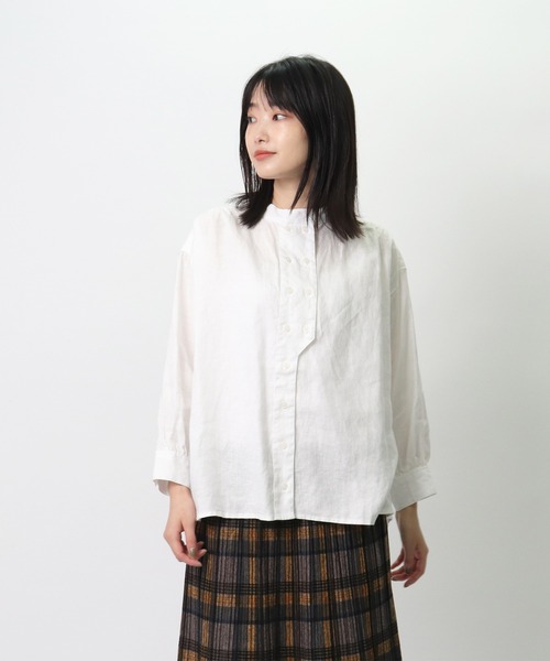 D*g*y(ディージーワイ)の「∴【 D*g*y / ディージーワイ 】リネンオックス ダブルボタン ブラウス D8399 DEC(シャツ/ブラウス・レディース・ブラック/ホワイト/ナチュラル・M/L)」の7枚目の写真