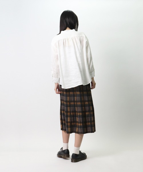 D*g*y(ディージーワイ)の「∴【 D*g*y / ディージーワイ 】リネンオックス ダブルボタン ブラウス D8399 DEC(シャツ/ブラウス・レディース・ブラック/ホワイト/ナチュラル・M/L)」の9枚目の写真
