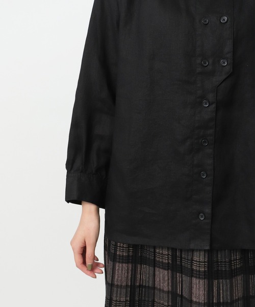 D*g*y(ディージーワイ)の「∴【 D*g*y / ディージーワイ 】リネンオックス ダブルボタン ブラウス D8399 DEC(シャツ/ブラウス・レディース・ブラック/ホワイト/ナチュラル・M/L)」の15枚目の写真