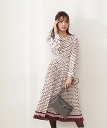 PROPORTION BODY DRESSING | プリーツレトロ柄ワンピース / 1211240916(ワンピース)