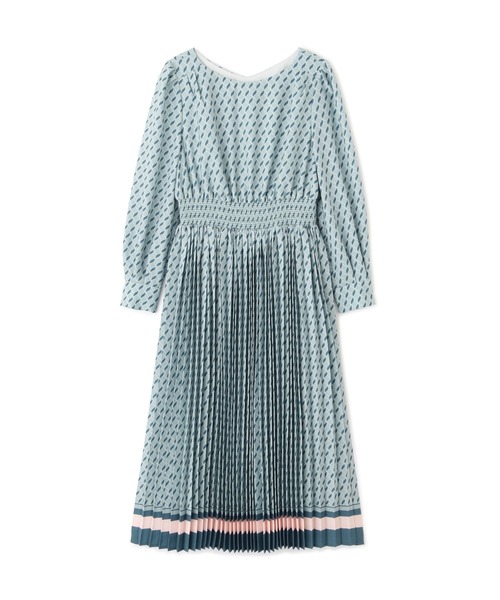 PROPORTION BODY DRESSING（プロポーションボディドレッシング）の「プリーツレトロ柄ワンピース / 1211240916（ワンピース・レディース・ベージュ/グリーン・MEDIUM/SMALL）」の16枚目の写真