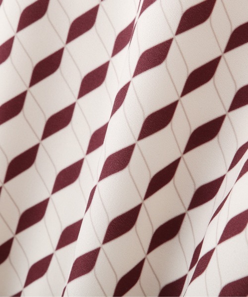 PROPORTION BODY DRESSING（プロポーションボディドレッシング）の「プリーツレトロ柄ワンピース / 1211240916（ワンピース・レディース・ベージュ/グリーン・MEDIUM/SMALL）」の8枚目の写真